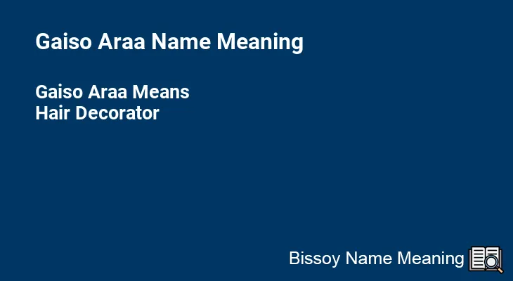 Gaiso Araa Name Meaning